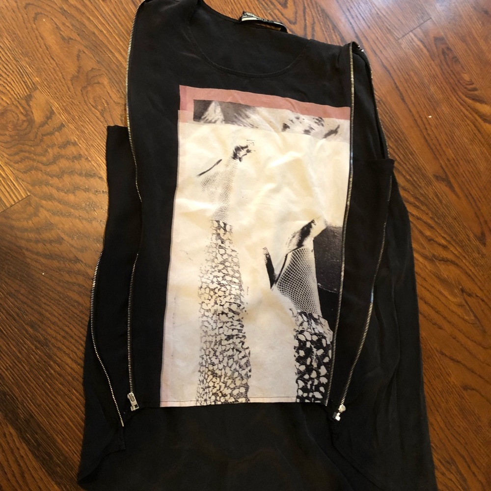 All saints zipper shirt